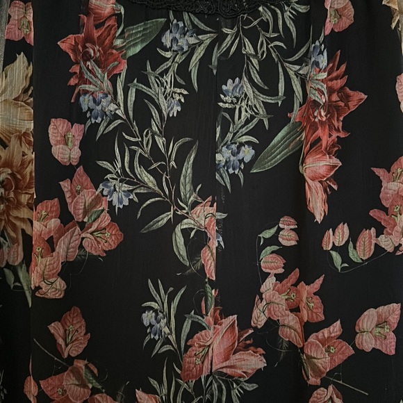 Bebe multi color fall floral print lace jumpsuit-NWOT - Picture 4 of 5